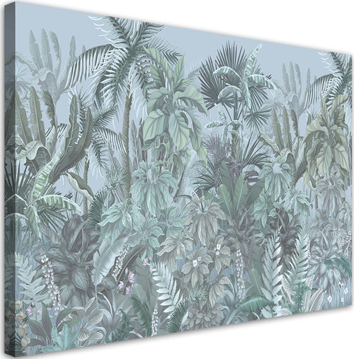 Quadro-su-tela,-Foglie-e-alberi-tropicali