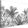 Quadro-su-tela,-Foglie-in-bianco-e-nero