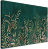 Quadro-su-tela,-Foglie-su-uno-sfondo-verde