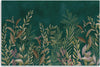 Quadro-su-tela,-Foglie-su-uno-sfondo-verde