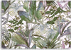 Quadro-su-tela,-Foglie-tropicali-di-Monster