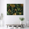 Quadro-su-tela,-Foglie-tropicali-dorate