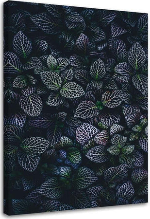 Quadro-su-tela,-Foglie-viola-Natura