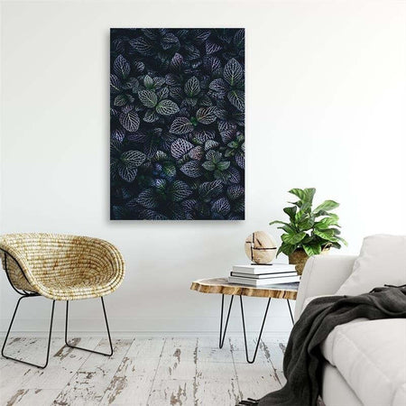 Quadro-su-tela,-Foglie-viola-Natura