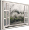Quadro-su-tela,-Foresta-della-foresta-nel-lago-nebbia