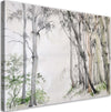 Quadro-su-tela,-Foresta-di-alberi-grigi-dipinti