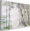 Quadro-su-tela,-Foresta-di-alberi-grigi-dipinti