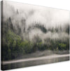 Quadro-su-tela,-Foresta-nella-nebbia