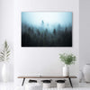 Quadro-su-tela,-Foresta-nella-nebbia
