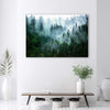 Quadro-su-tela,-Foresta-nella-nebbia