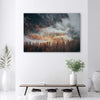 Quadro-su-tela,-Foresta-nella-nebbia