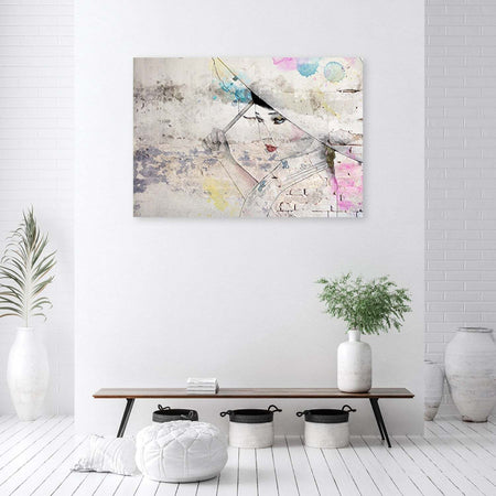 Quadro-su-tela,-Geisha-che-tiene-un-ombrello