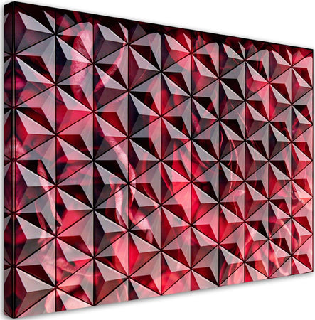 Quadro-su-tela,-Geometria-rossa