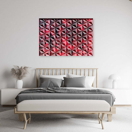 Quadro-su-tela,-Geometria-rossa