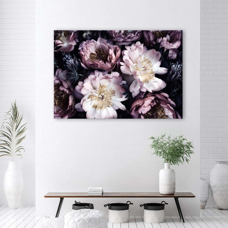 Quadro-su-tela,-Giardino-vintage-per-bouquet-di-fiori