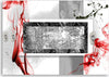 Quadro-su-tela,-Grigio-astratto-rosso