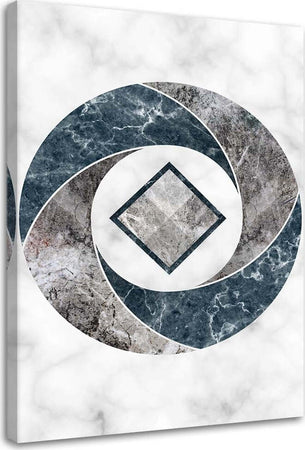 Quadro-su-tela,-Grigio-marmo-astratto