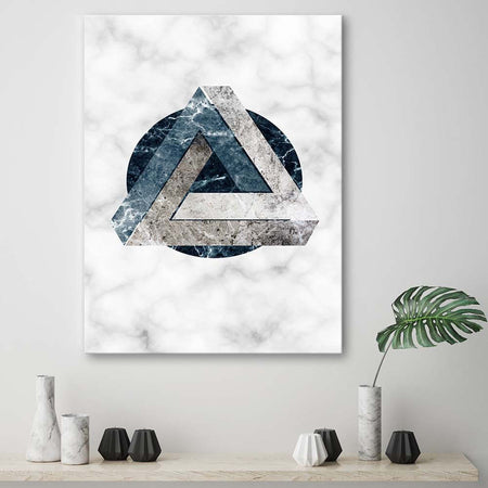 Quadro-su-tela,-Grigio-marmo-astratto