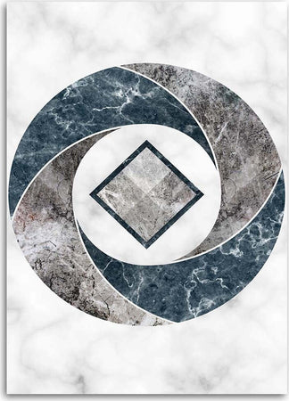 Quadro-su-tela,-Grigio-marmo-astratto