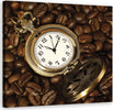 Quadro-su-tela,-Guarda-e-chicchi-di-caffè