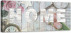 Quadro-su-tela,-Home-Iscrizione-Legno-Fiori
