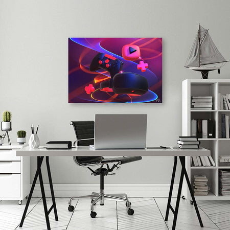 Quadro-su-tela,-Impostato-per-il-giocatore