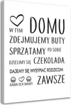 Quadro-su-tela,-In-questa-casa-lettering-tipografia