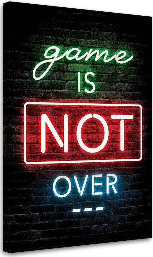 Quadro-su-tela,-Iscrizione-per-giocatori-al-neon-Gaming