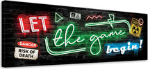 Quadro-su-tela,-Iscrizione-per-il-giocatore-Neon-Gaming