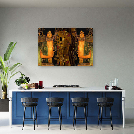 Quadro-su-tela,-Judyta-con-la-testa-di-Holofernes