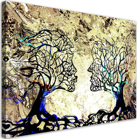 Quadro-su-tela,-Kiss-Tree-Love-Abstraction