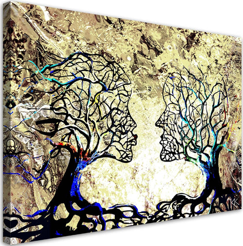 Quadro-su-tela,-Kiss-Tree-Love-Abstraction
