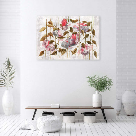 Quadro-su-tela,-Koi-di-pesce-rosso