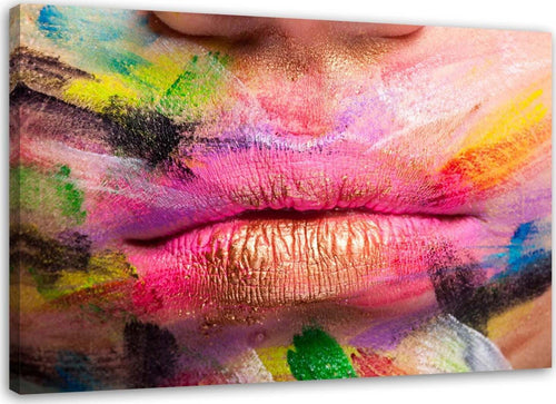 Quadro-su-tela,-Labbra-colorate