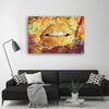 Quadro-su-tela,-Labbra-d'oro-astratte