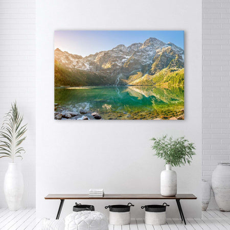 Quadro-su-tela,-Lago-in-montagna