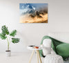 Quadro-su-tela,-Lupo-nella-nebbia-foresta-natura