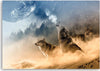 Quadro-su-tela,-Lupo-nella-nebbia-foresta-natura