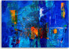 Quadro-su-tela,-Mano-di-astrazione-blu-pinto