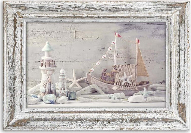 Quadro-su-tela,-Marittimo-Shabby-Chic-Beige