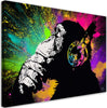 Quadro-su-tela,-Monkey-colorata-di-Banksy