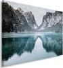 Quadro-su-tela,-Montagne-Lago-Paesaggio