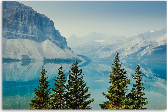 Quadro-su-tela,-Montagne-Lake-Natura