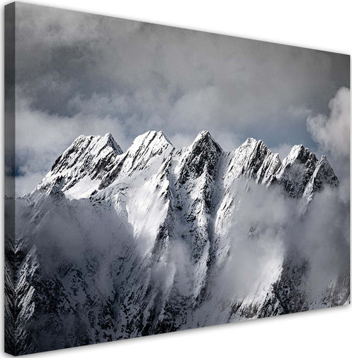 Quadro-su-tela,-Mountain-Peak-in-inverno