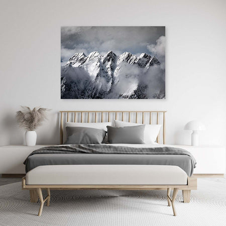 Quadro-su-tela,-Mountain-Peak-in-inverno