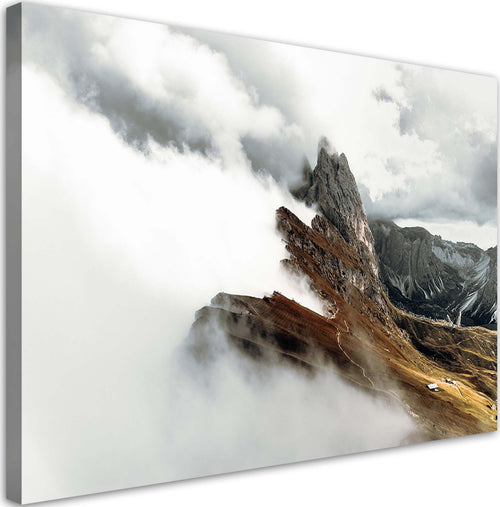 Quadro-su-tela,-Mountain-Peak-tra-le-nuvole