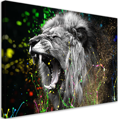 Quadro-su-tela,-Natura-animale-di-leone