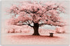 Quadro-su-tela,-Natura-di-astrazione-dell'albero-rosa