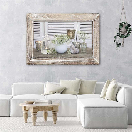 Quadro-su-tela,-Natura-morta-Shabby-chic