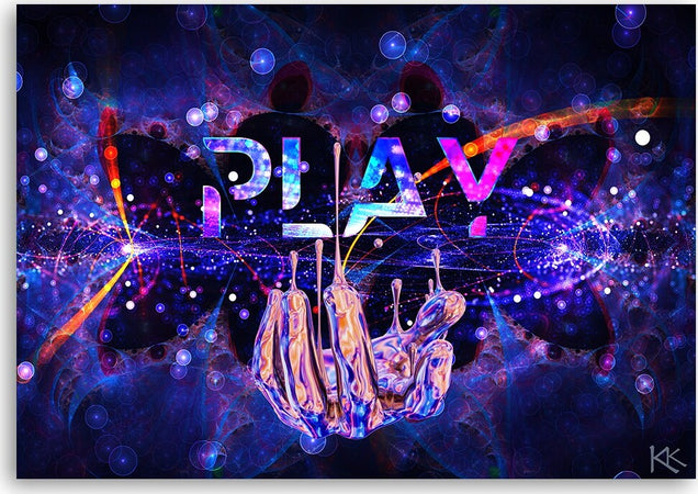 Quadro-su-tela,-Neon-con-il-gioco-dell'iscrizione